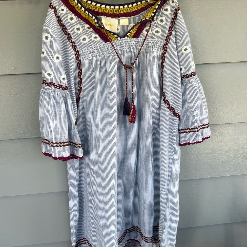 Yarn Embellished Tunic Dress-Maeve-small